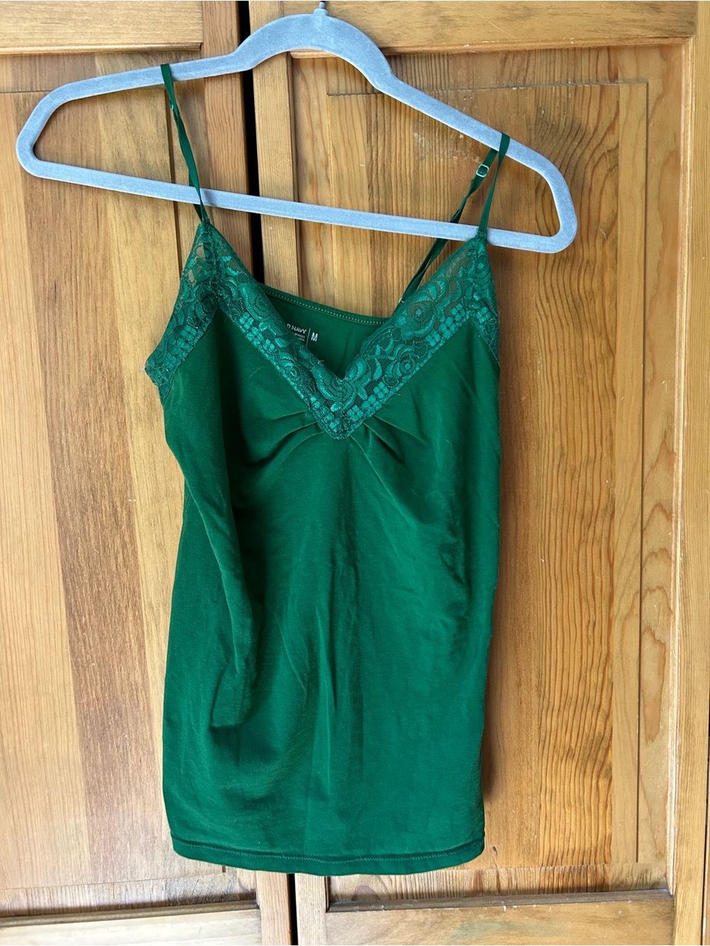 Old Navy Green Lace-Trim Camisole